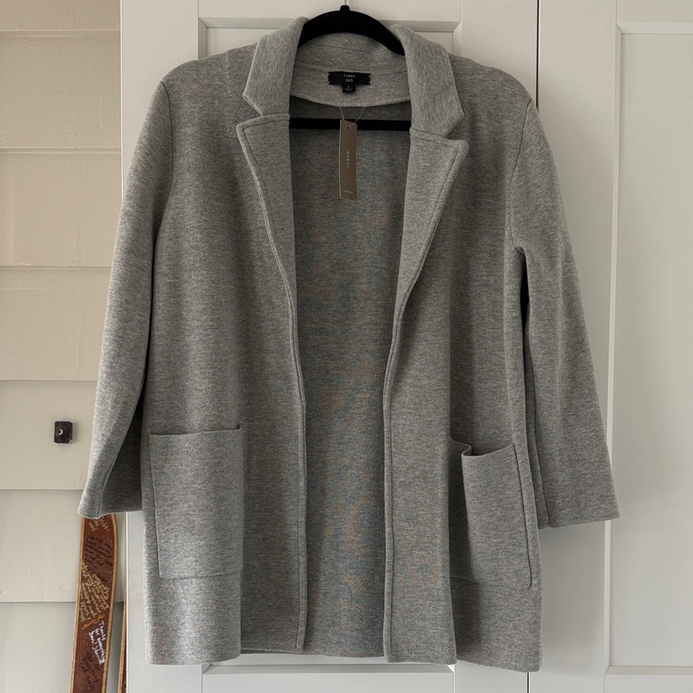J. Crew Heather Gray Knit Cardigan